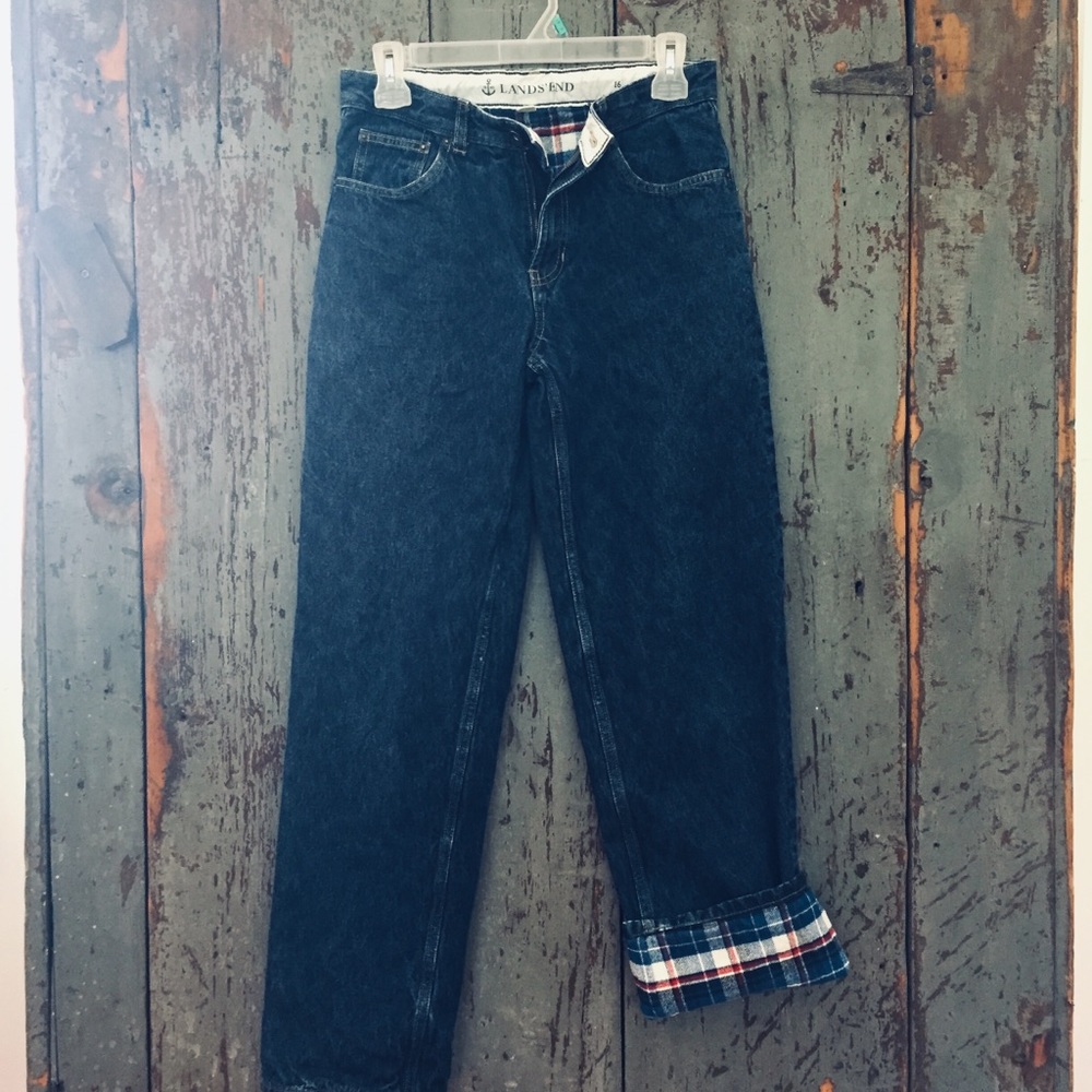 Flannel lined boys jeans